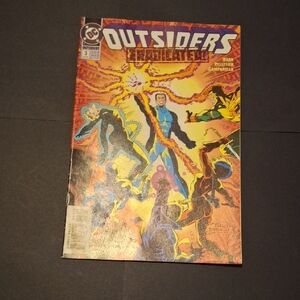 DC Outsiders Comic with Blue and Yellow Cover